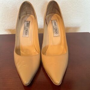 Jimmy Choo Tan Leather Heels
